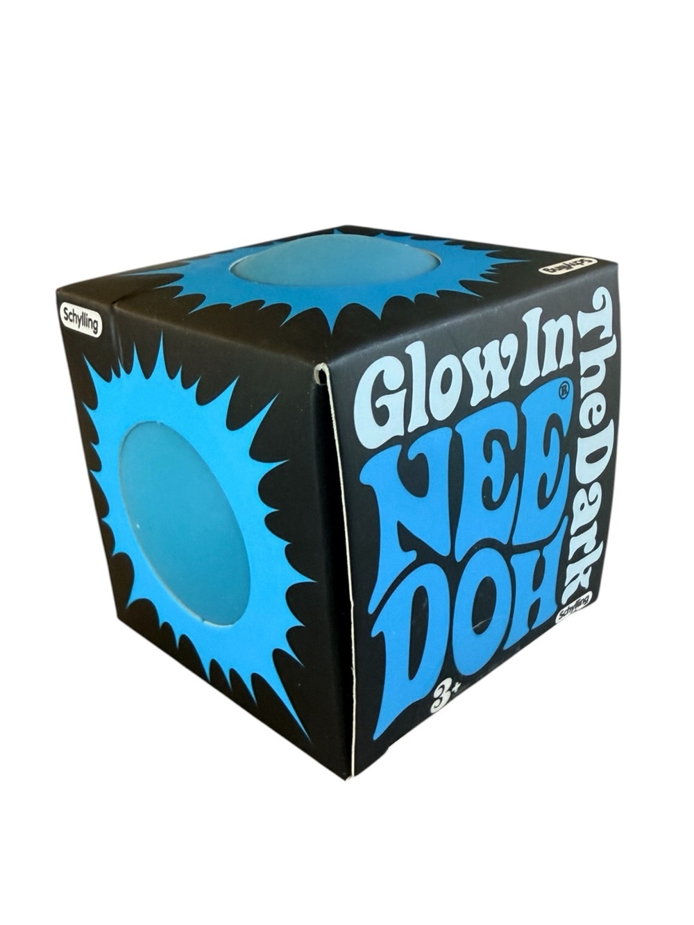 NIB Authentic Glow in the Dark NeeDoh Blue Sensory Fidget Toy Schylling